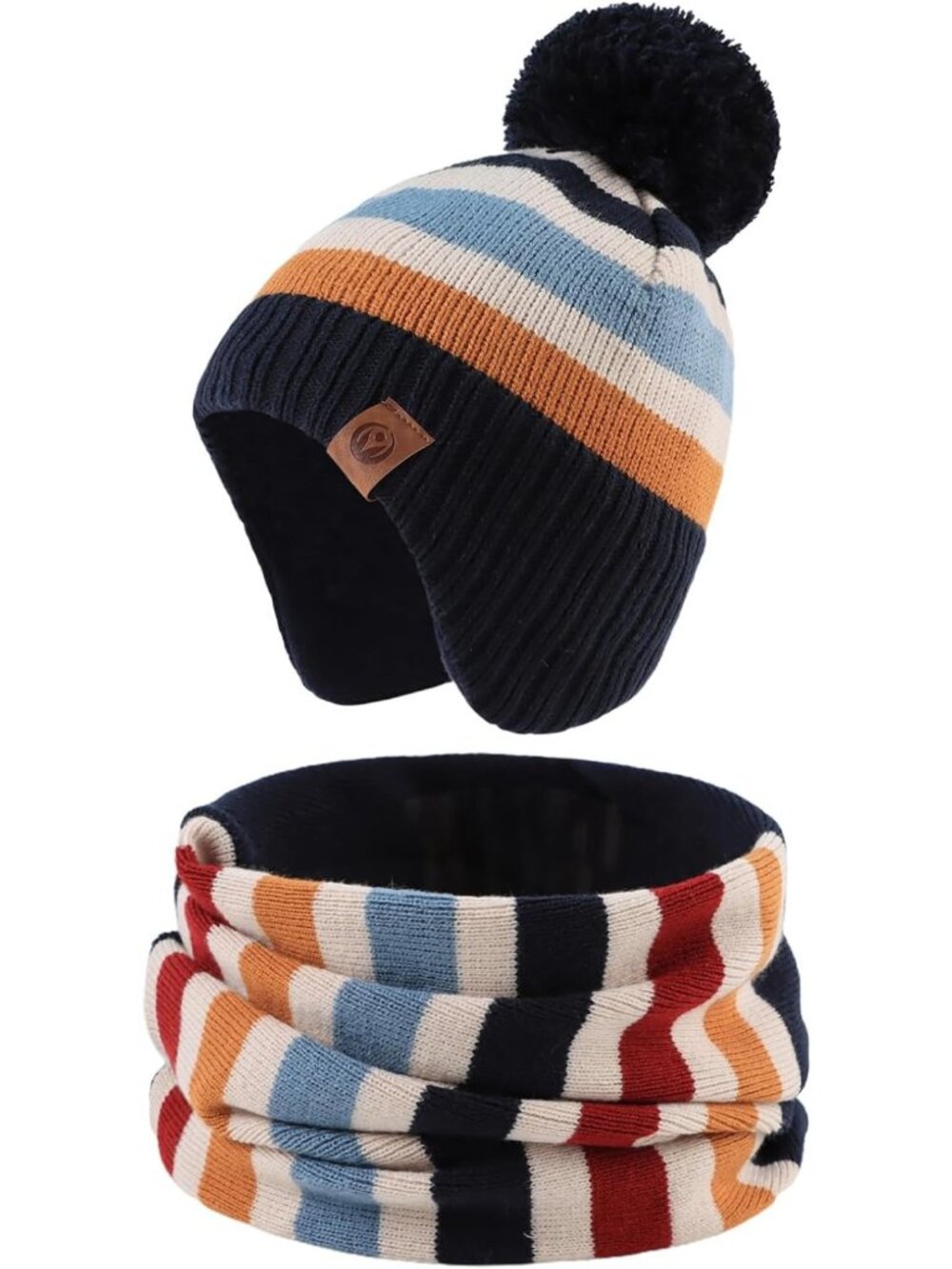 Cozy Knitted Baby Beanie & Scarf Set - Warm Winter Hat for Boys & Girls